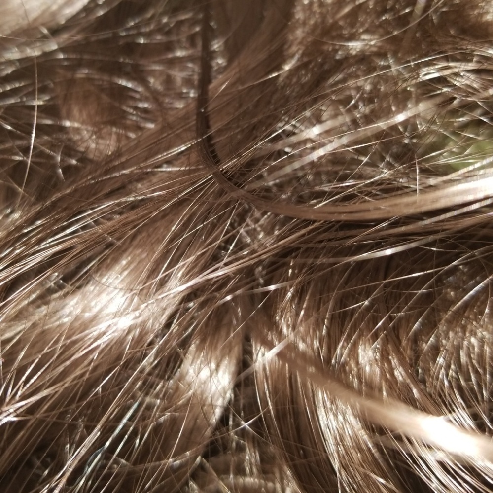 Dark brown synthetic hair extensions